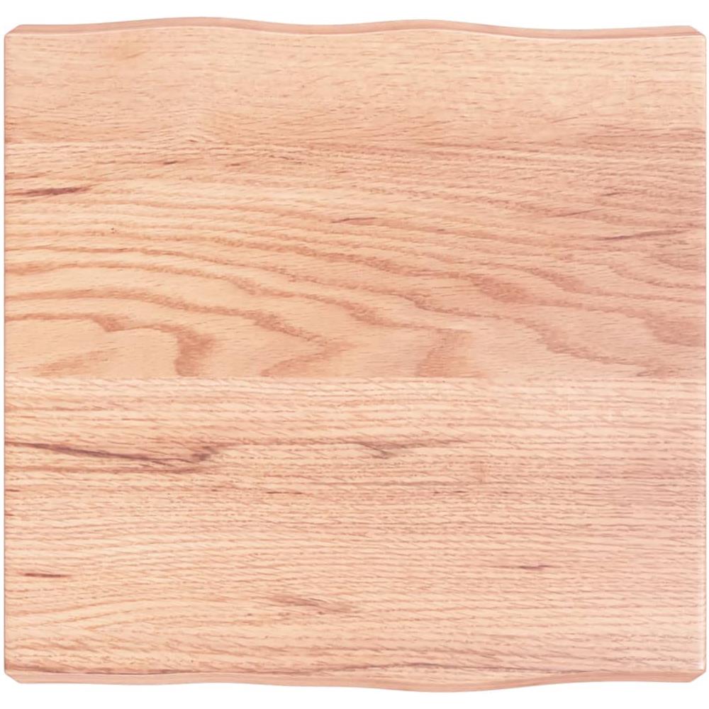 Piano Tavolo Marrone Chiaro 40x40x (2-6) cm Rovere Non Trattato - Foto 1