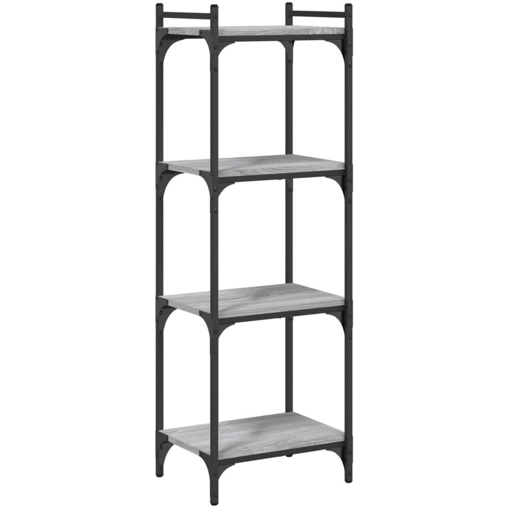 Libreria 4 Ripiani Grigio Sonoma 40x30x120cm Legno Multistrato - Foto 2