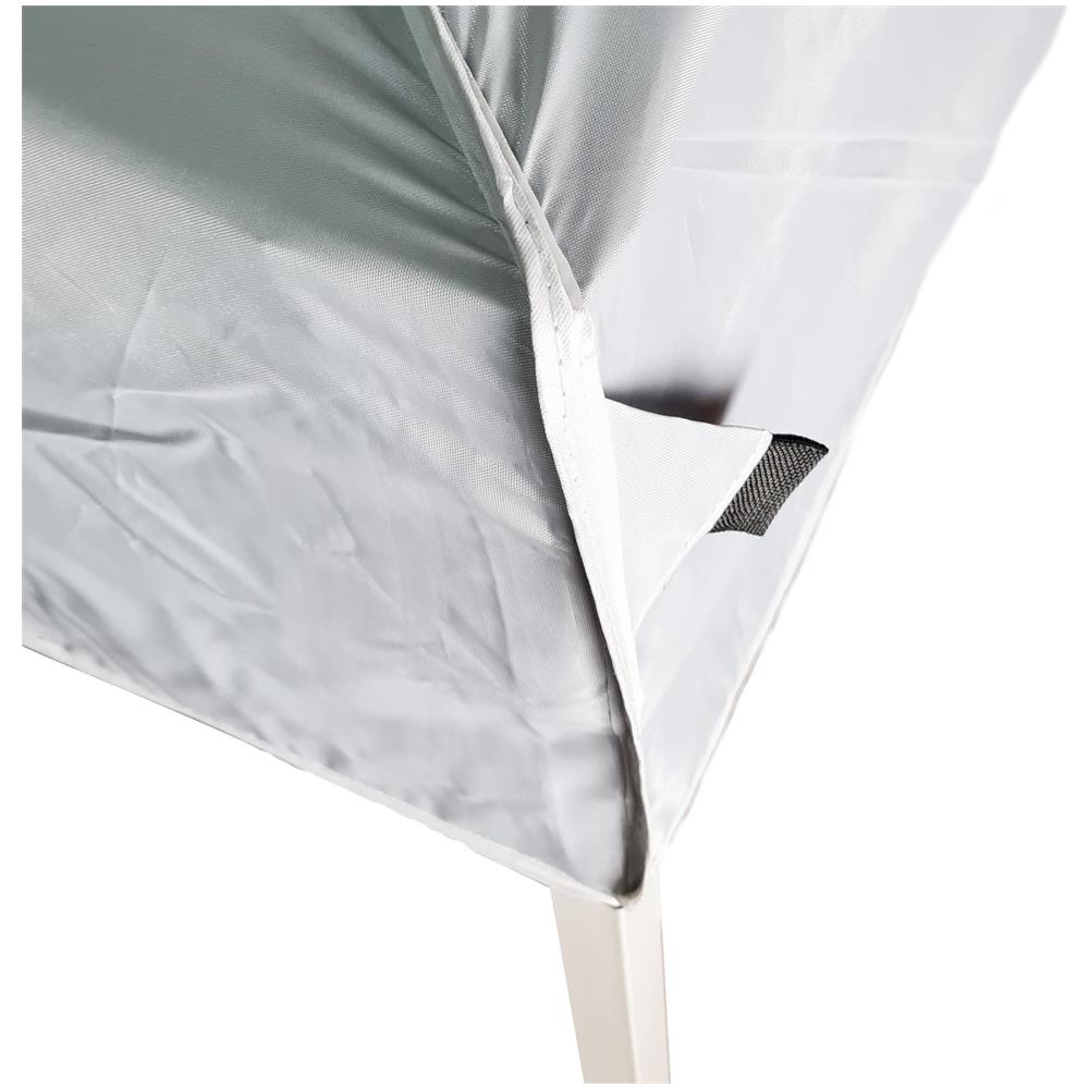 Gazebo 3x3 Pieghevole Impermeabile Con 2 Pareti Laterali, Struttura Resistente in Acciaio, Richiudibile a Fisarmonica, Con Sacca Per il Trasporto, Telo in Poliestere 160 gr /mq | Gazebo Pop-up - Foto 2