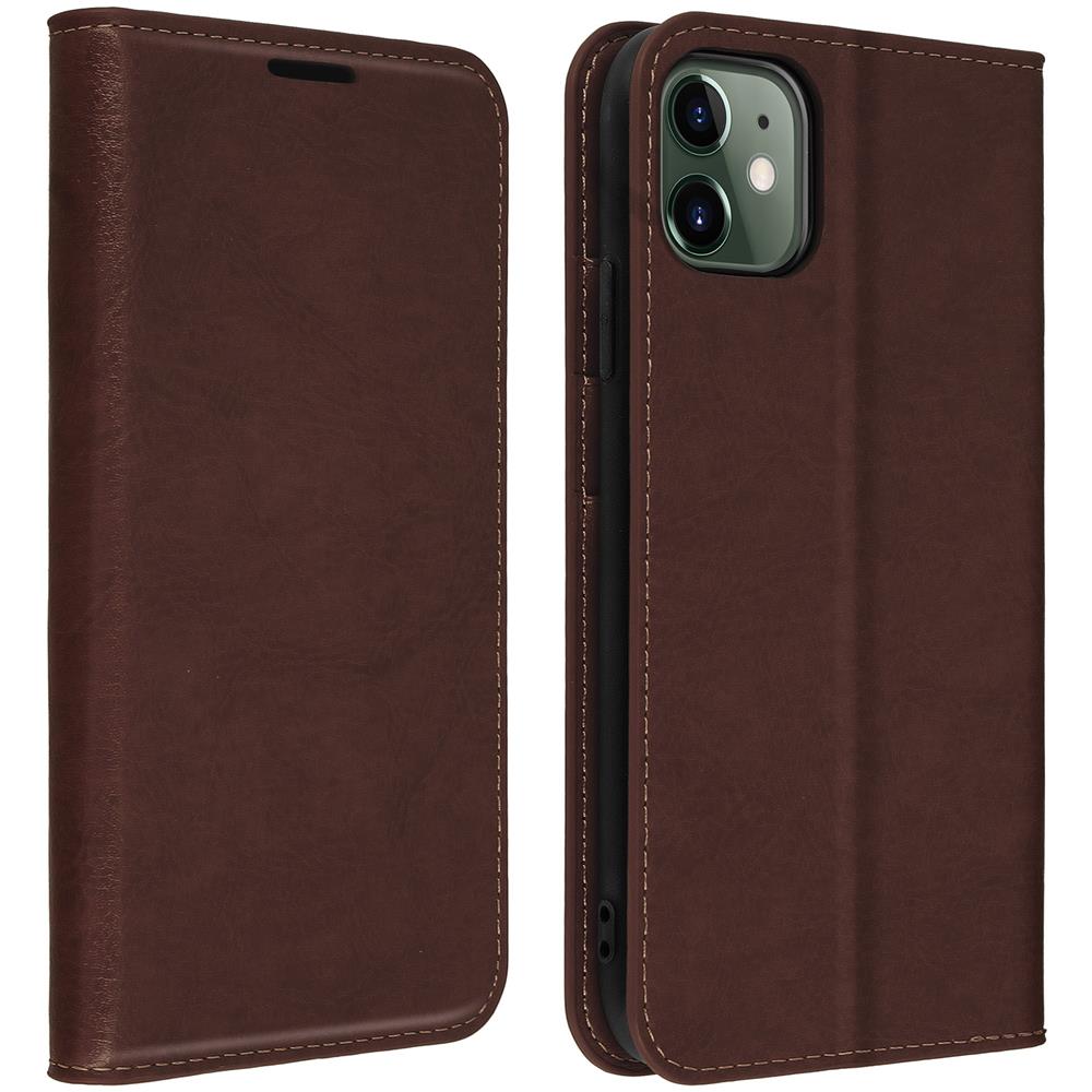 Custodia Apple Iphone 11pelle Portafoglio Funzione Stand - Marrone - Foto 1