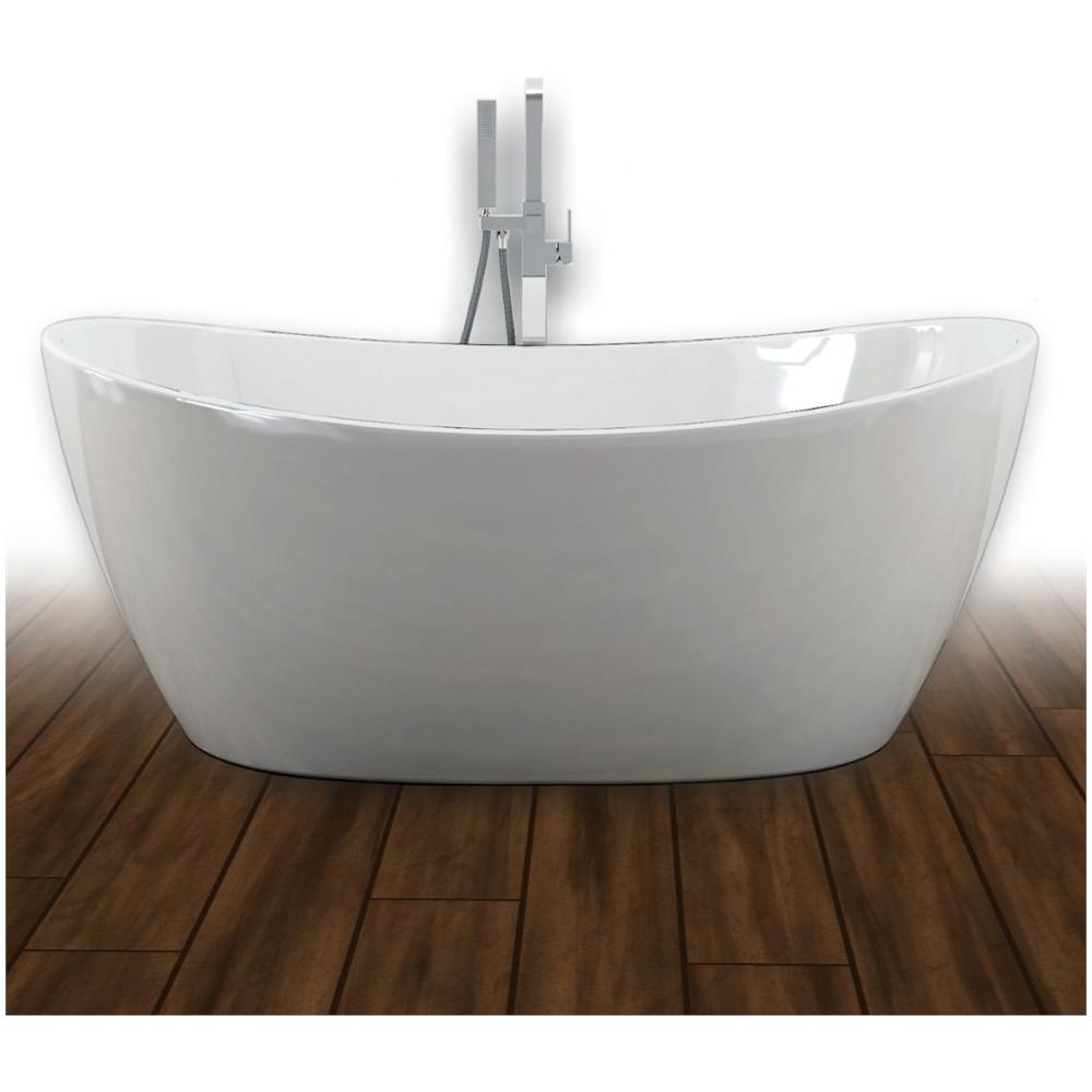 Vasca Da Bagno Freestanding Ovale In Acrilico Colore Bianco Lucido *** Misure : L170xh68xp80 - Foto 2