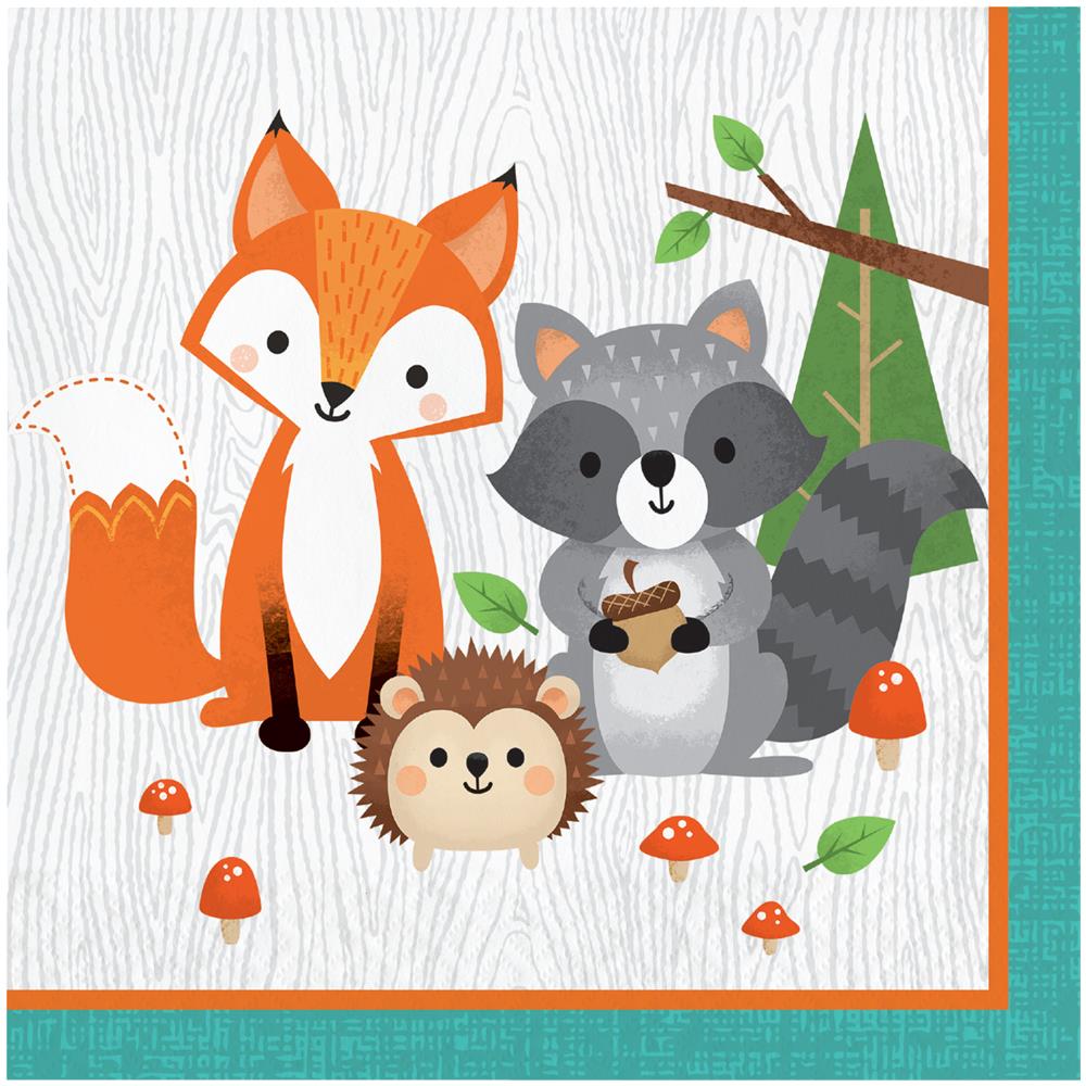 Creative Party - 16 Tovaglioli In Carta Animali Della Foresta 33 Cm - Foto 1