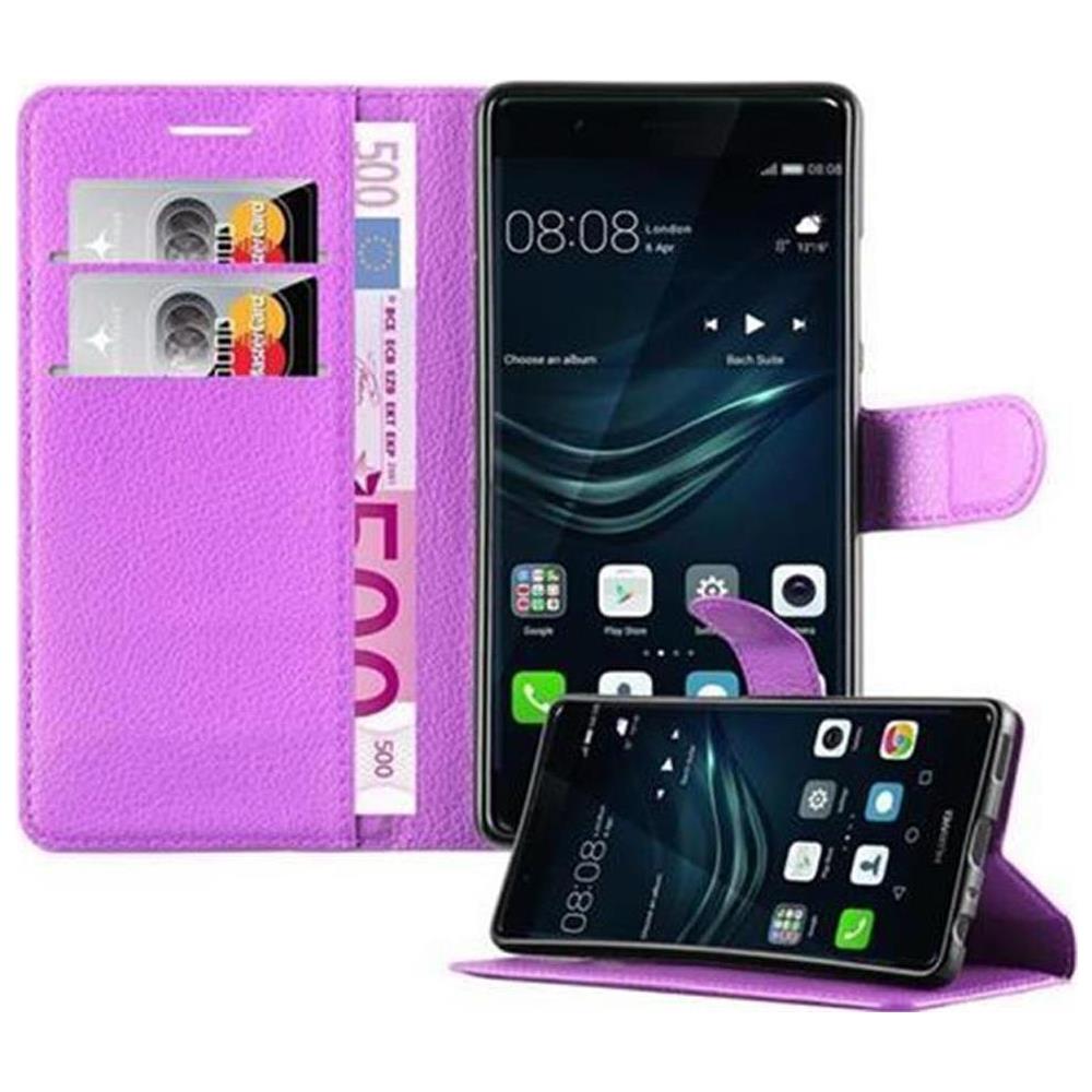 Custodia Compatibile Con Huawei P9 In Violetta Ametista - Coperchio Protettiva Con Chiusura Magnetica, Funzione Stand E Tasca Per Le Carte - Foto 1