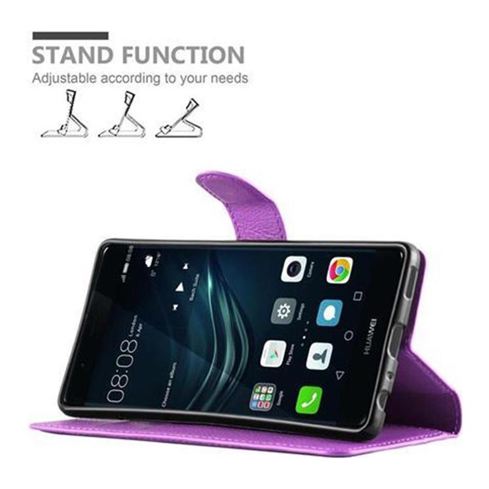 Custodia Compatibile Con Huawei P9 In Violetta Ametista - Coperchio Protettiva Con Chiusura Magnetica, Funzione Stand E Tasca Per Le Carte - Foto 8