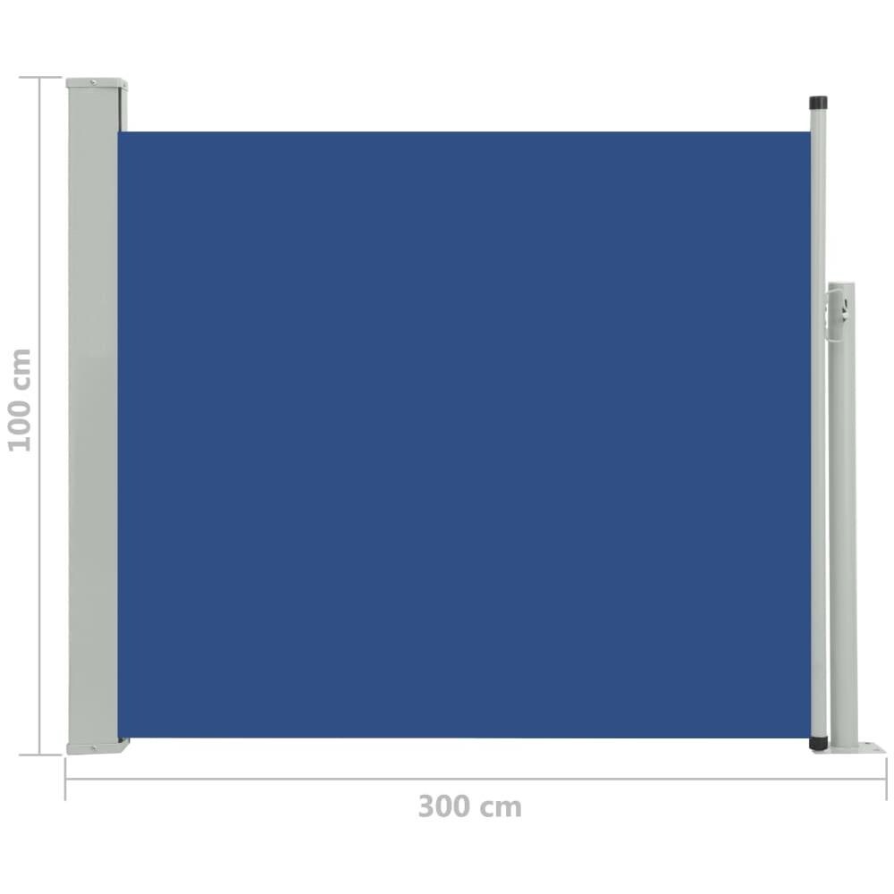 Tenda Laterale Retrattile Per Patio 100x300 Cm Blu - Foto 14