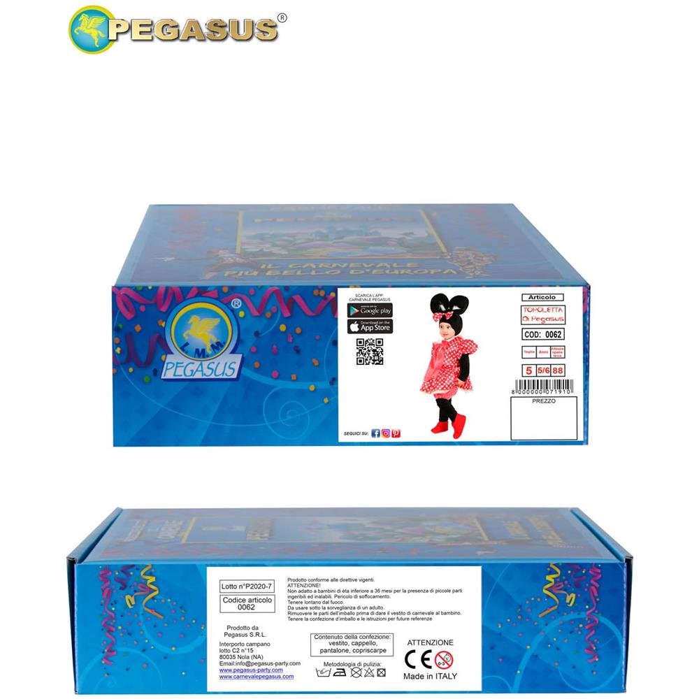 Costume Topoletta 5-6 Anni Vestito Carnevale Baby - Foto 2