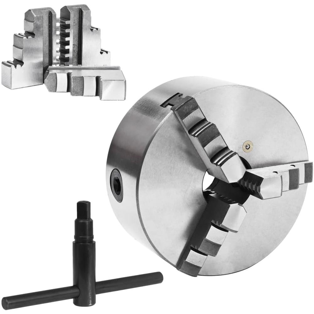 Mandrino Per Tornio A 3 Griffe Autocentrante 160 Mm In Acciaio - Foto 2