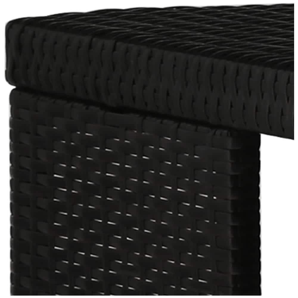 Set da Bar da Giardino 5 pz con Cuscini in Polyrattan Nero - Foto 3
