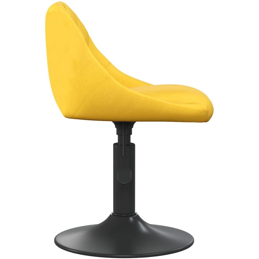 Sedia Da Pranzo Giallo Senape In Velluto - Foto 3