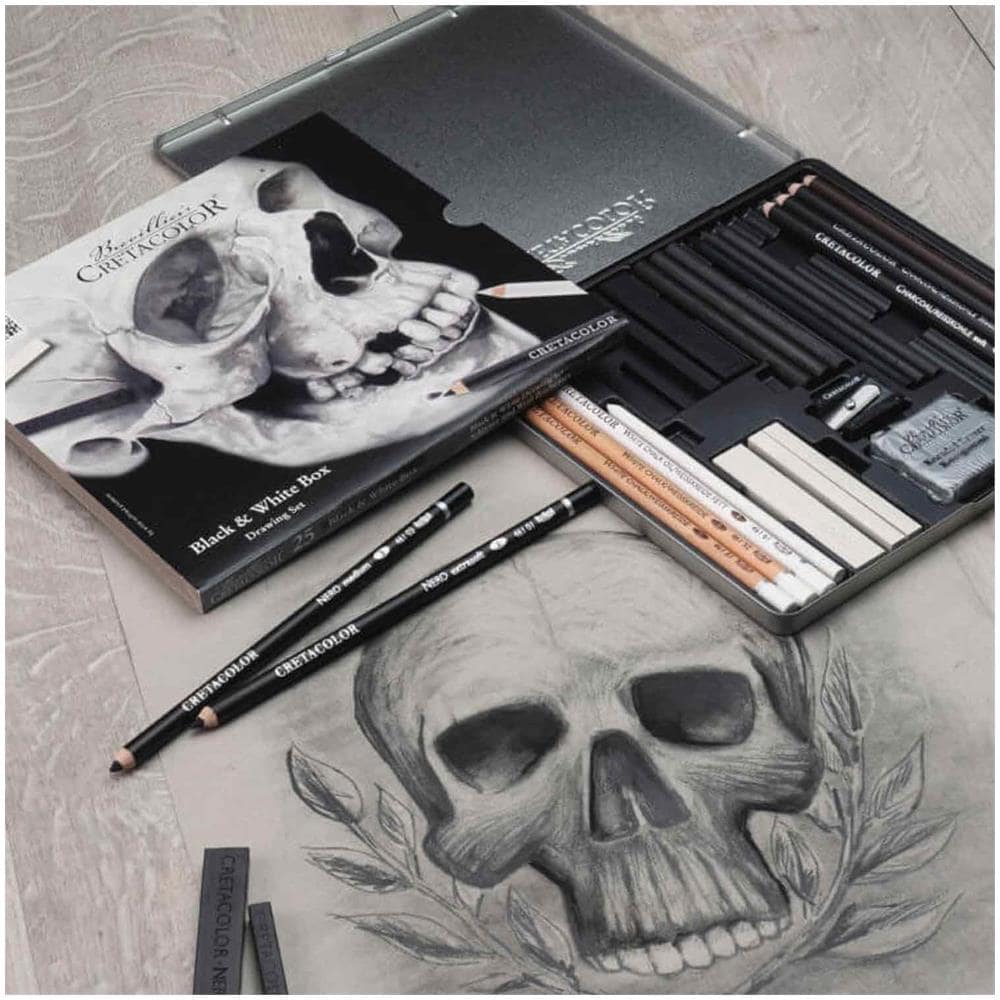 Set Da Disegno In Bianco E Nero 25 Pezzi - Foto 1
