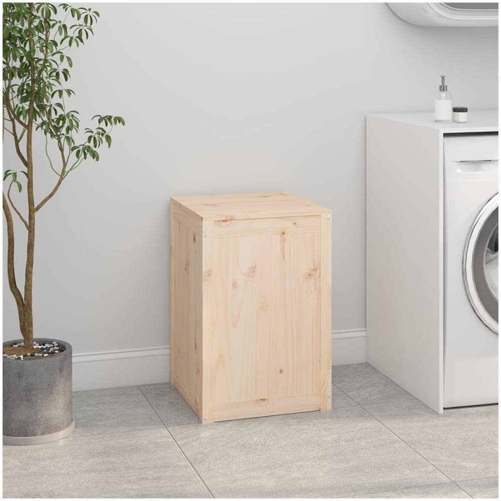 Contenitore Per Bucato 44x44x66 Cm Legno Massello Pino - Foto 3