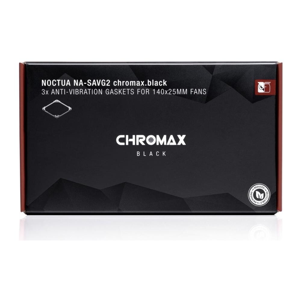 NA-SAVG2 chromax black Kit da 3 Guarnizioni Antivibranti NA-AVG2 in Silicone per Ventole 140x25 mm - Foto 4