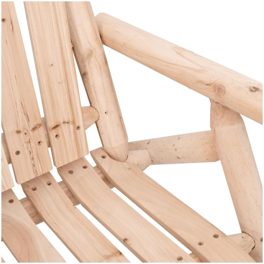 Panca Dondolo Giardino 2Posti 123x96x102cm Massello Abete Rosso - Foto 5