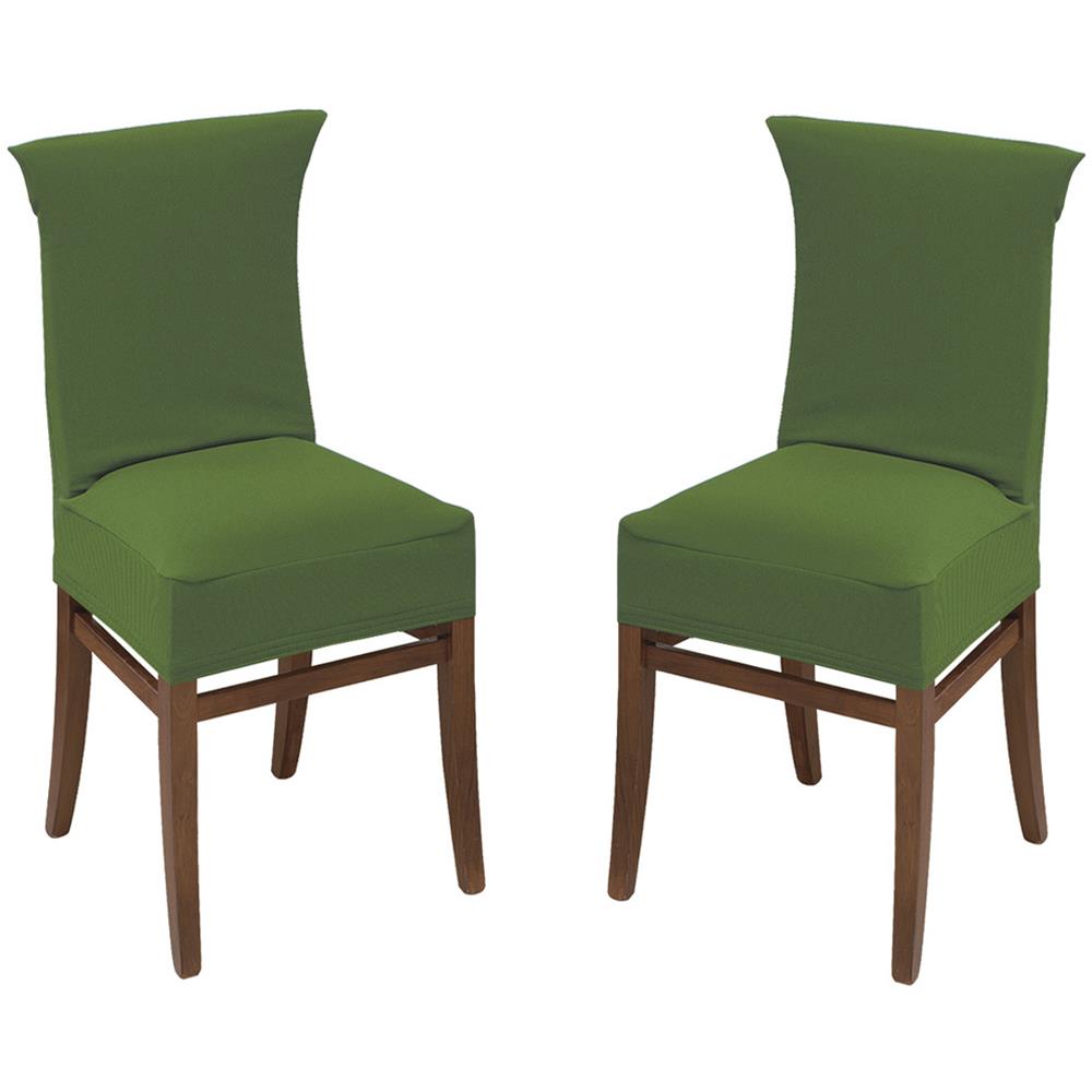 Coppia Coprisedia Con Schienale Antimacchia In Tinta Unita Modello Easy Verde - Foto 1