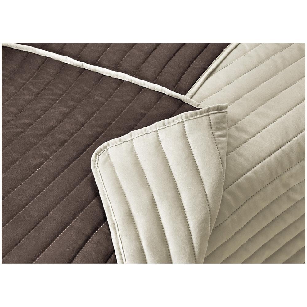 Copridivano poltrona Imbottito Trapuntato Antimacchia Sofà Cover Impermeabile 2 Posti Marrone-Beige - Foto 5