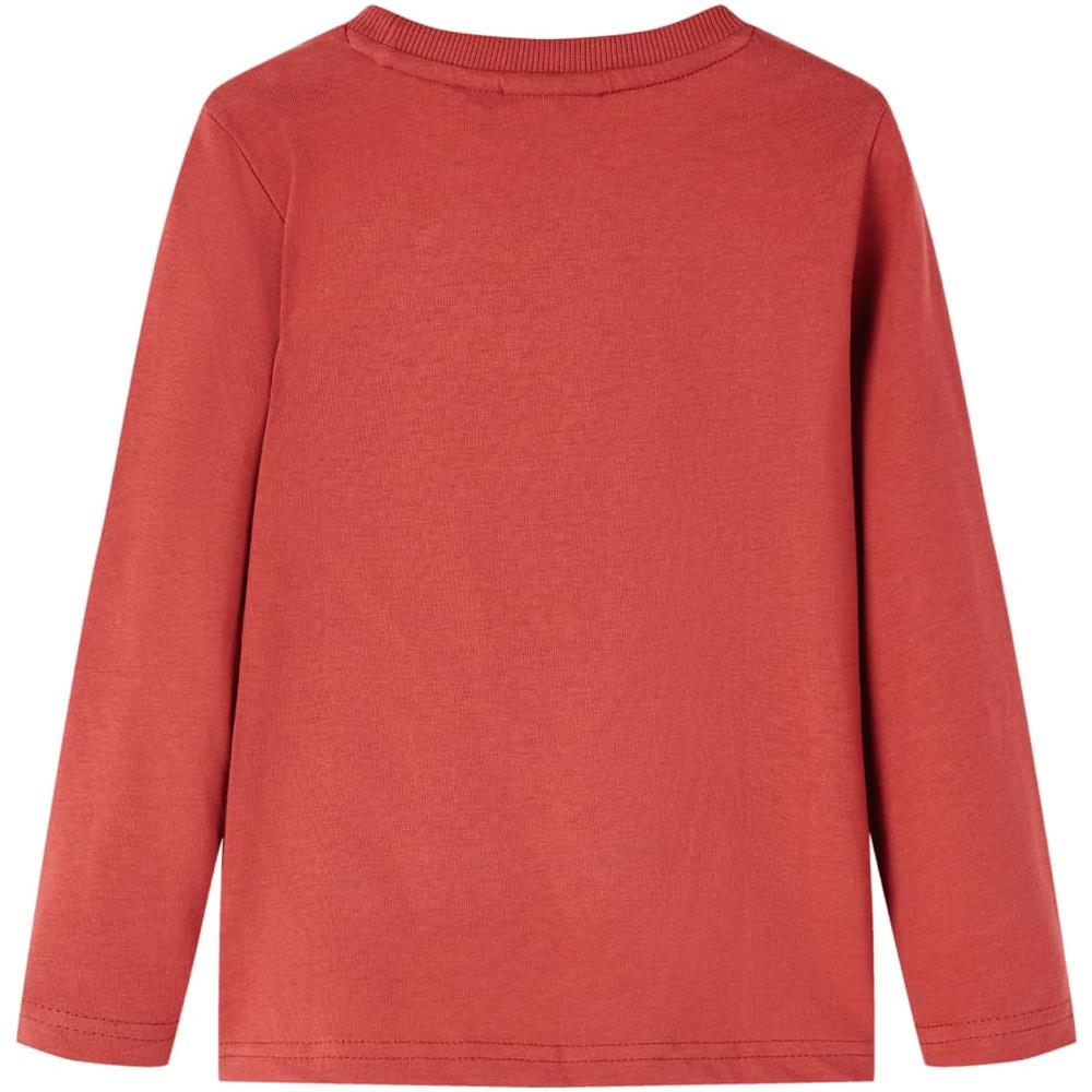 Maglietta Per Bambini Maniche Lunghe Little Monkey Rosso Bruciato 128 - Foto 2