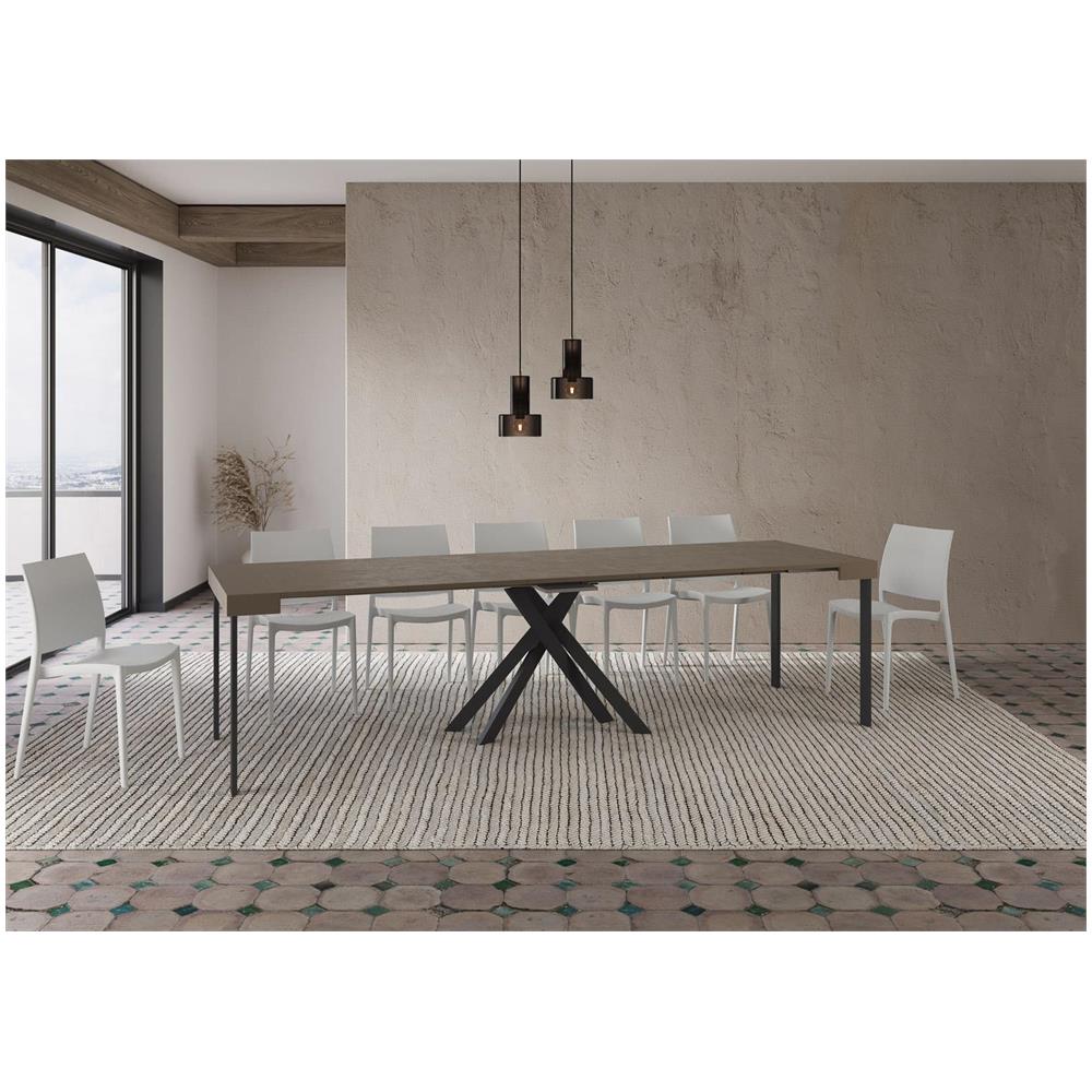 Consolle allungabile 90x40/300 cm Krack tortora gambe antracite - Foto 4