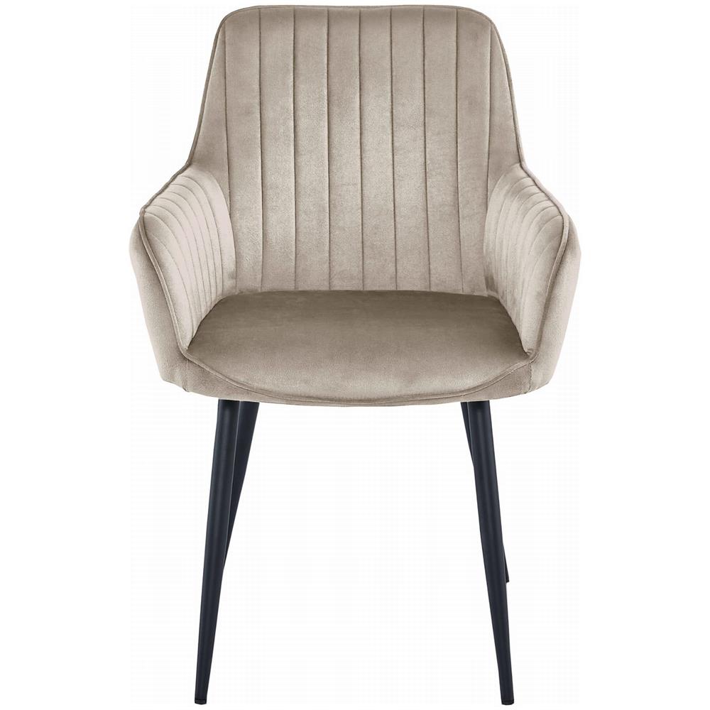 Sedia SOLDEN - Velluto beige scuro con gambe nere - Foto 2