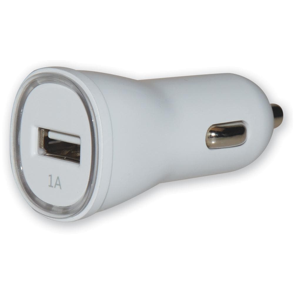 IUSB2-CAR2-1A1P - Caricatore da Auto 1p USB con uscita 5V / 1Ah Bianco - Foto 1