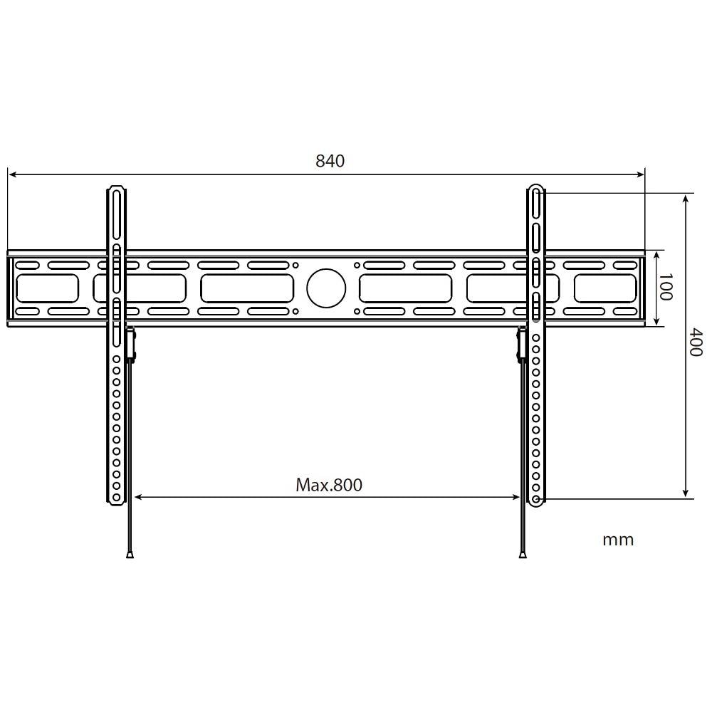 ICA-PLB 840 - Supporto a Muro per TV LED LCD 42-80'' Ultra Slim fisso H400mm - Foto 2