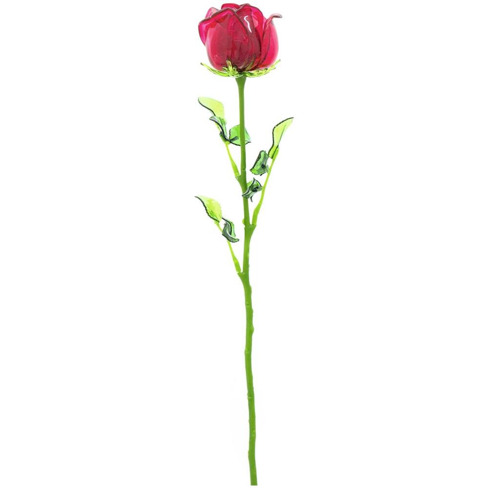 Rosa In Cristallo Borgogna 81 Centimetri 12x - Foto 1