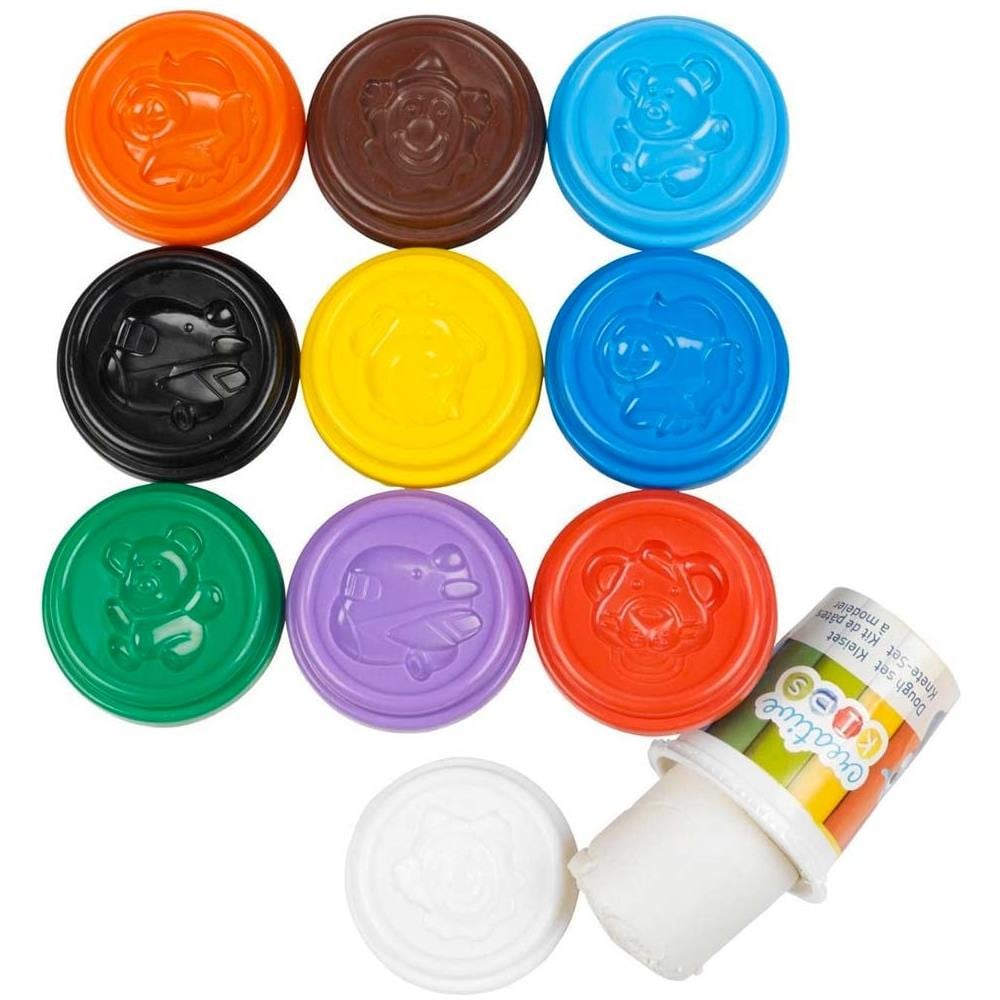 Set 22 Pezzi Plastilina Bambini 10x55 Gr Con Formine Plastica Multicolore Gioco - Foto 2
