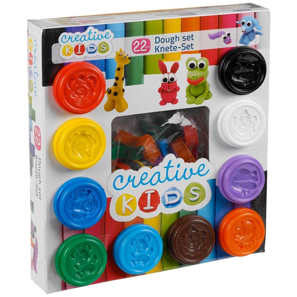 Set 22 Pezzi Plastilina Bambini 10x55 Gr Con Formine Plastica Multicolore Gioco - Foto 1