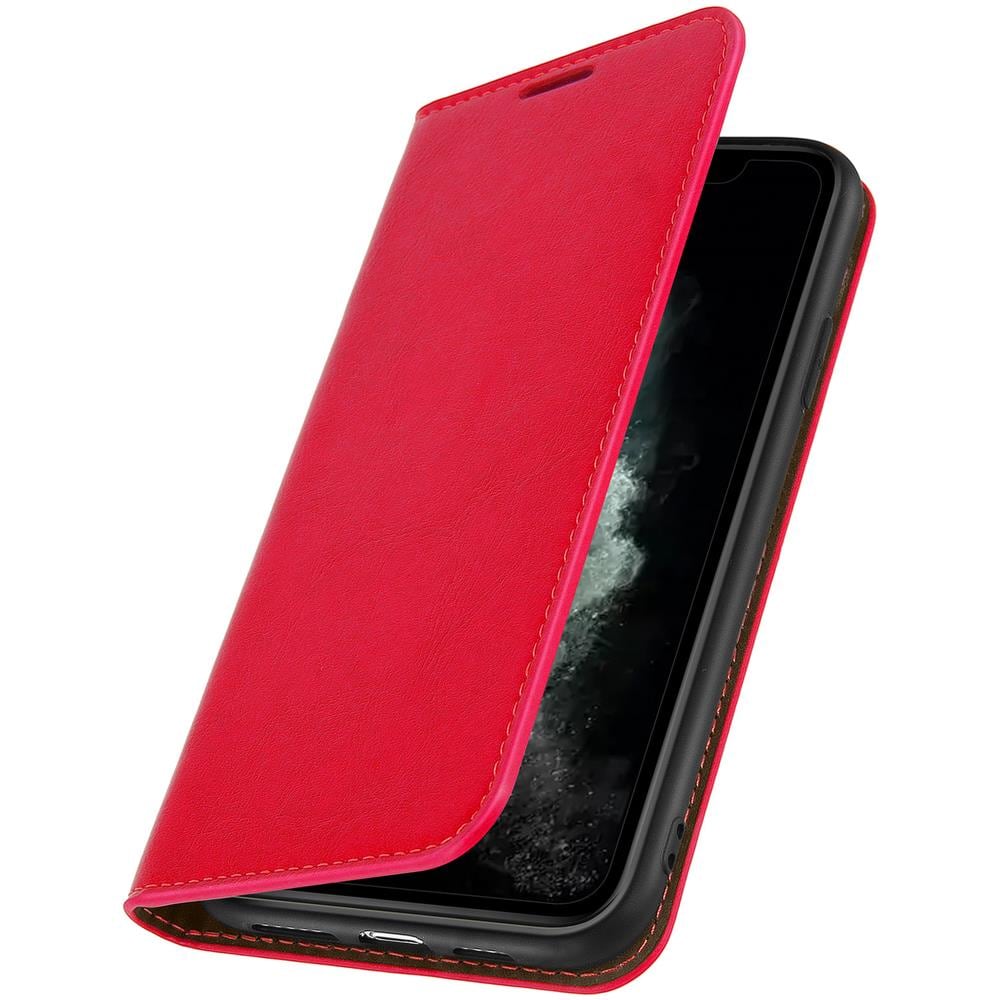 Custodia Apple Iphone 11 Pro Maxpelle Portafoglio Funzione Stand - Rosso - Foto 5