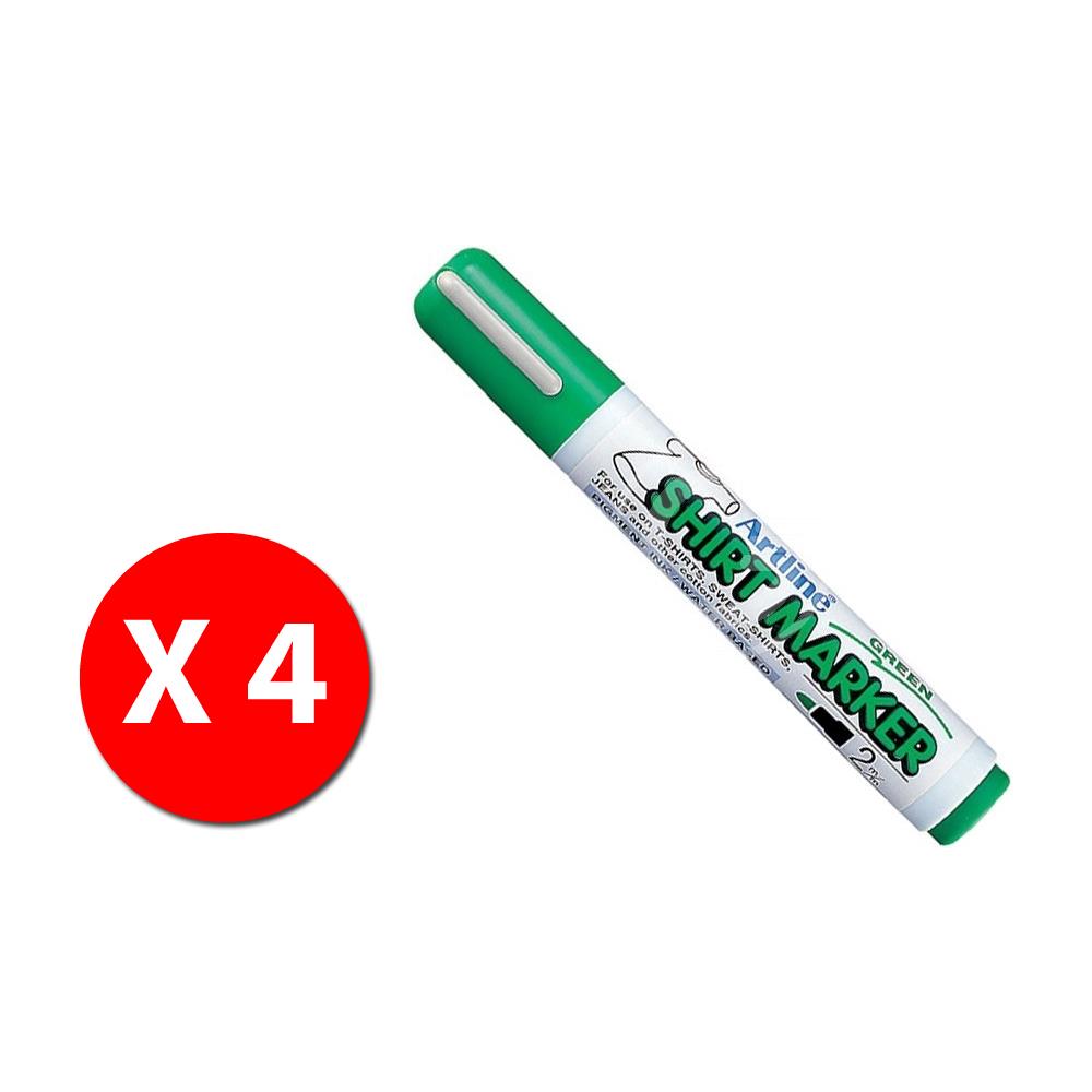 Pennarello Tessuti Shirt Marker - Verde Scuro- Conf. 4 Pz. - Foto 1