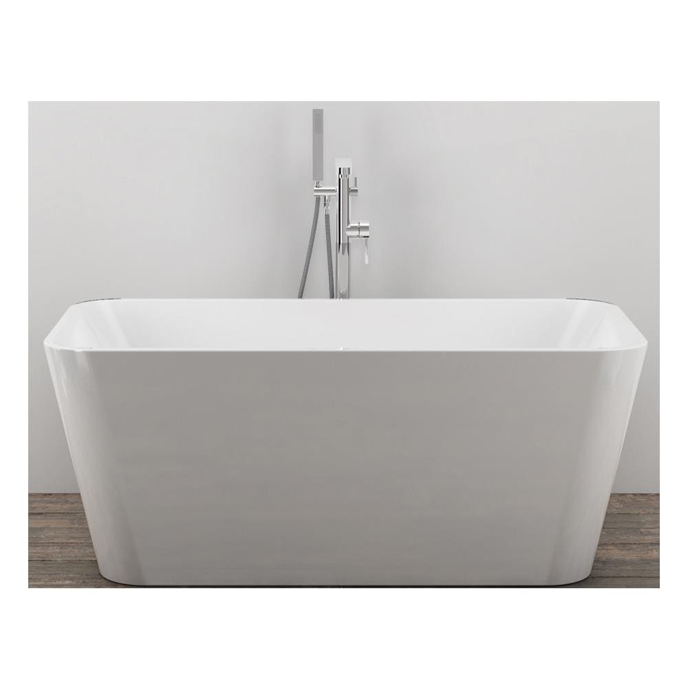 Vasca Da Bagno Freestanding Rettangolare Acrilico Bianco Lucido 3 Misure *** Misure : 170x80x58 Cm - Foto 1