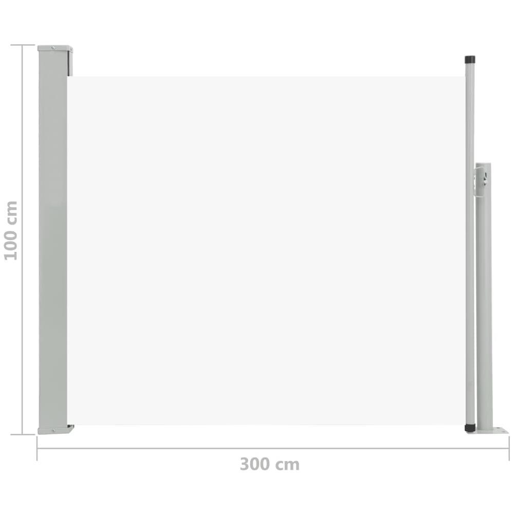 Tenda Laterale Retrattile Per Patio 100x300 Cm Crema - Foto 14