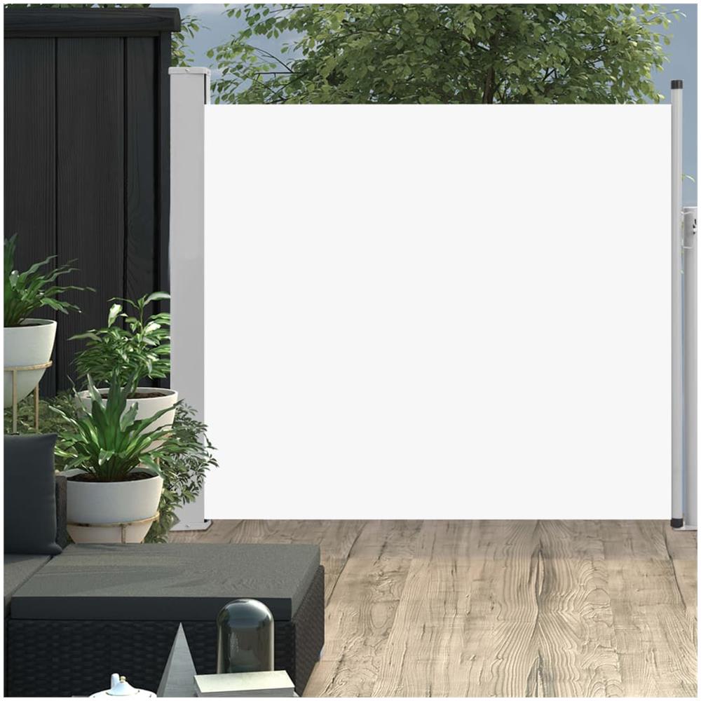 Tenda Laterale Retrattile Per Patio 100x300 Cm Crema - Foto 1