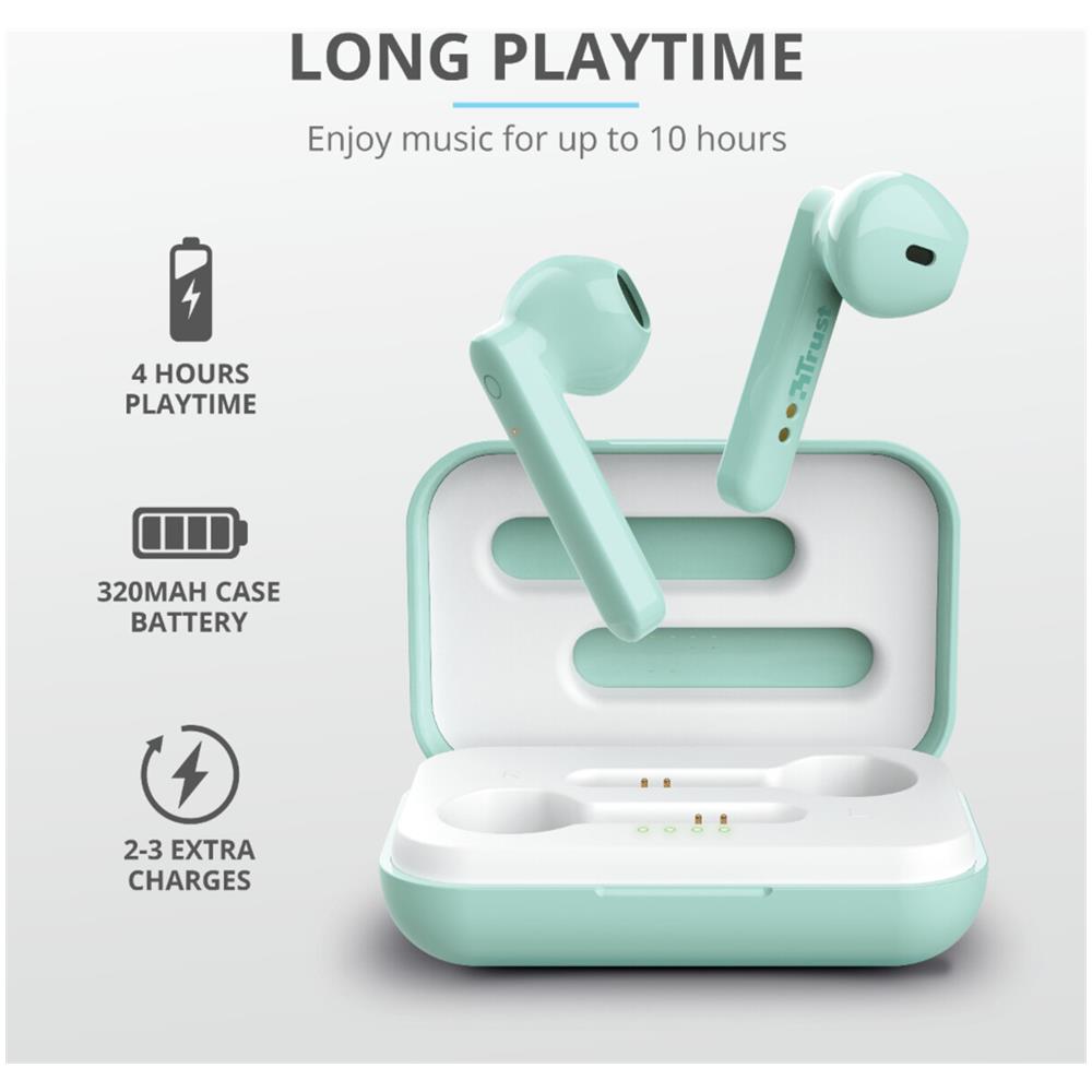 TRUST - Primo Cuffia Auricolare Bluetooth Colore Menta - ePRICE