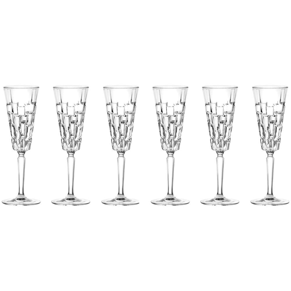 Etna - Set 6 Bicchiere - Calice In Finissimo cristallo Ecologico luxion®, Prodotto In Italia - Spumante - Foto 2