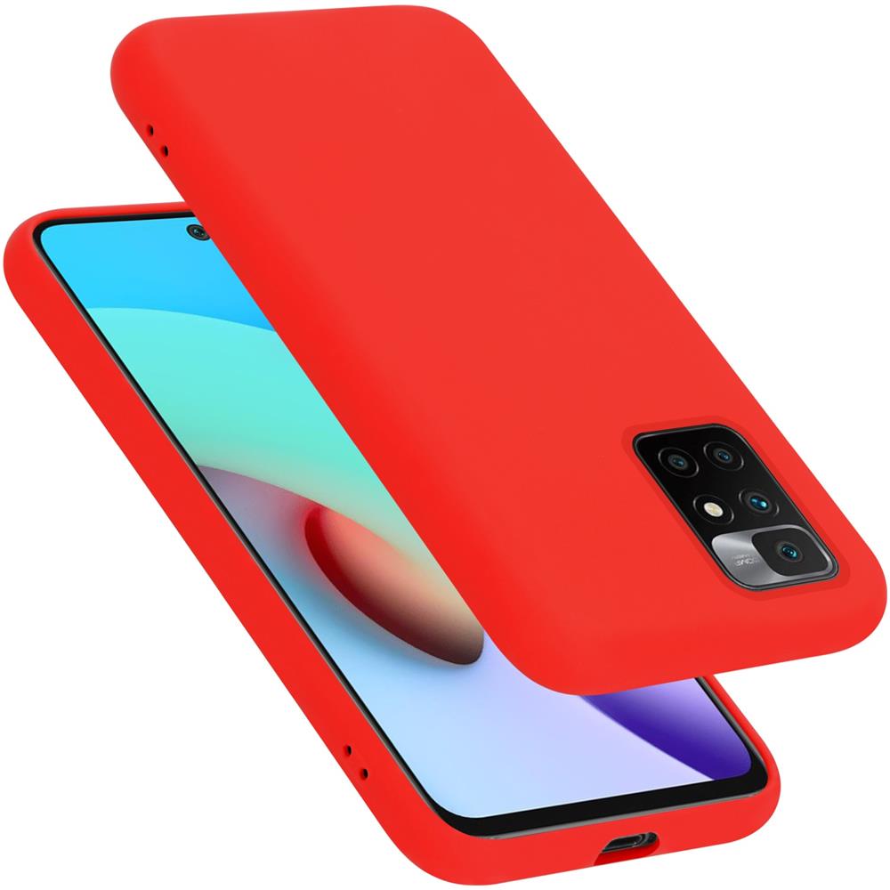 Custodia Compatibile Con Xiaomi Redmi 10 / Redmi Note 11 4g In Liquid Rosso - Coperchio Protettivo In Silicone Tpu Flessibile - Foto 1