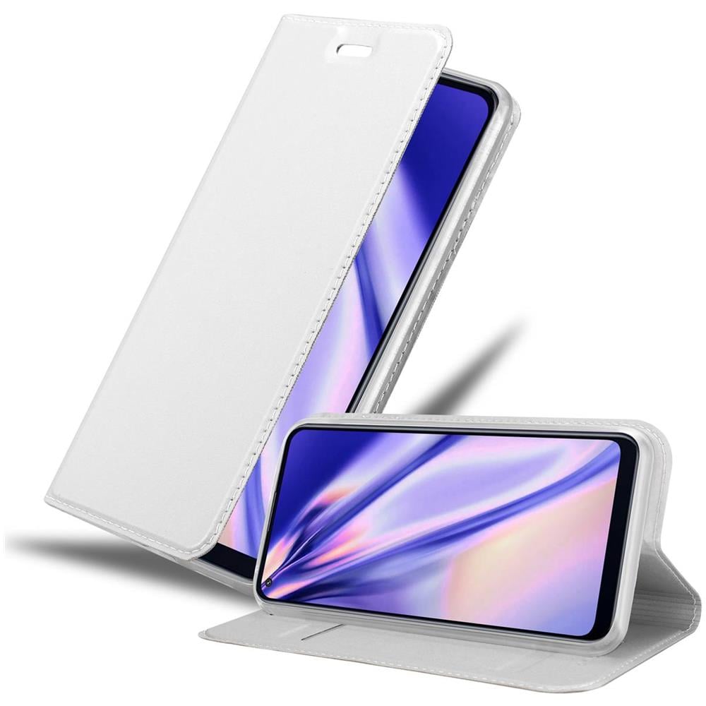 Custodia Compatibile Con Samsung Galaxy A11 / M11 In Classy Argento - Coperchio Protettiva Con Chiusura Magnetica, Funzione Stand E Tasca Per Le Carte - Foto 1