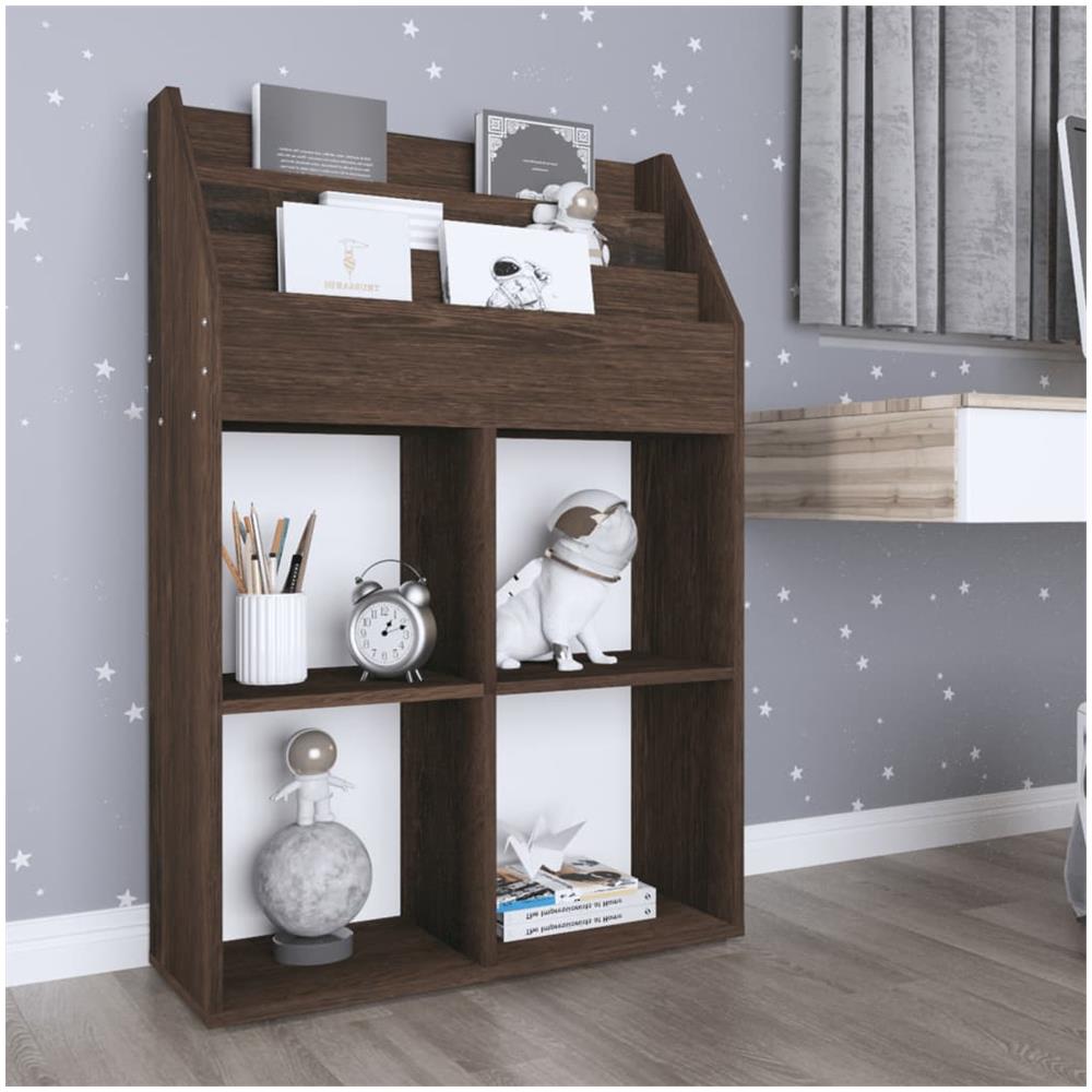 Portariviste Per Bambini Rovere Fumo 71x30x114 Cm Truciolato - Foto 1