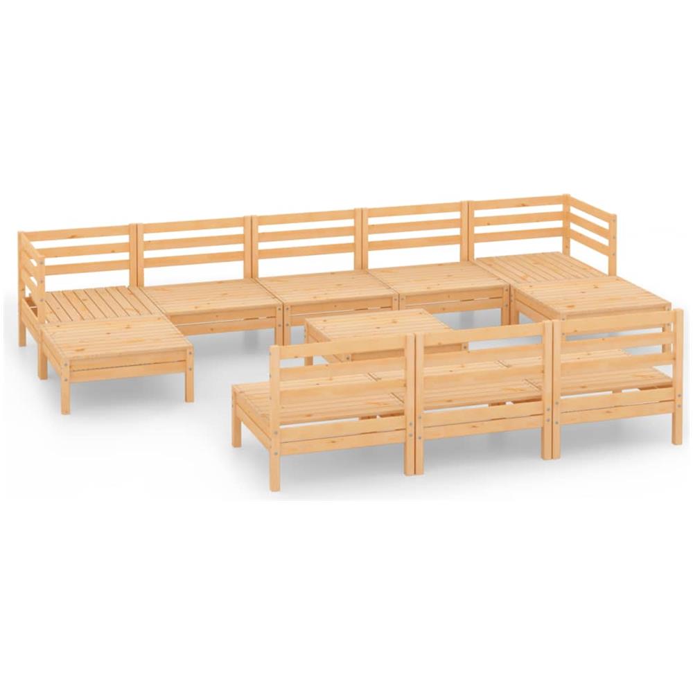 Set Salotto da Giardino 11 pz in Legno Massello di Pino - Foto 2