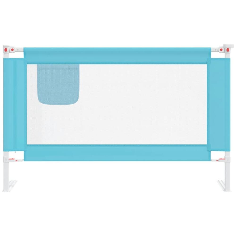 Sponda Letto Di Sicurezza Per Bambini Blu 120x25 Cm Tessuto - Foto 3