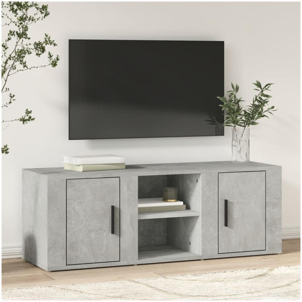 Mobile Per Tv Grigio Cemento 100x31,5x35 Cm Legno Multistrato - Foto 1