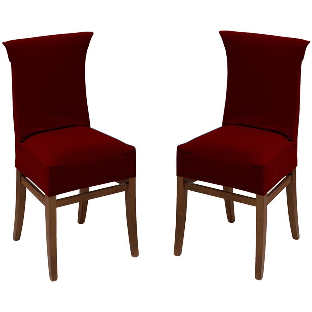 Coppia Coprisedia Con Schienale Antimacchia In Tinta Unita Modello Easy Bordeaux - Foto 1