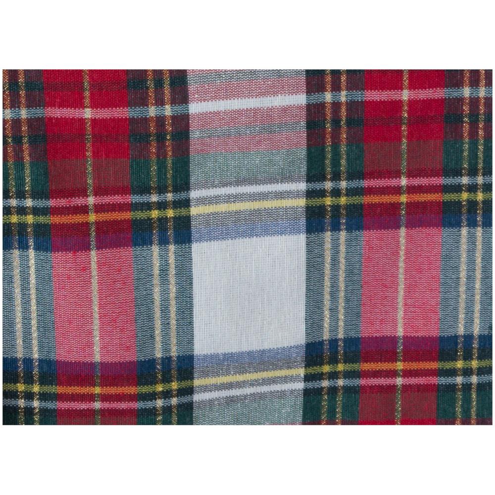 Tovaglia Cucina Soggiorno Misto Cotone Fantasia Tinto In Filo Con Lurex Mod. Natalina Scozzese 140x240cm Panna - Foto 5