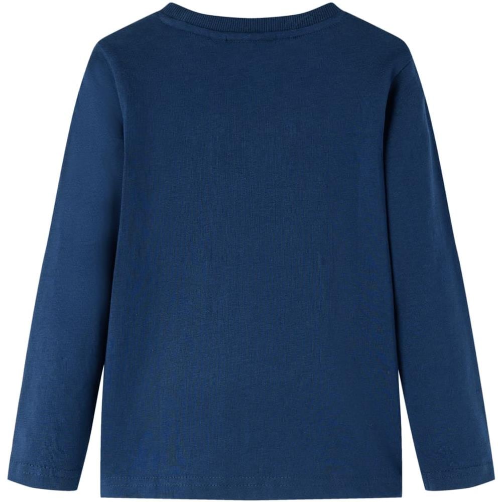 Maglietta Bambini Maniche Lunghe Stampa Little Monkey Blu Marino 140 - Foto 2