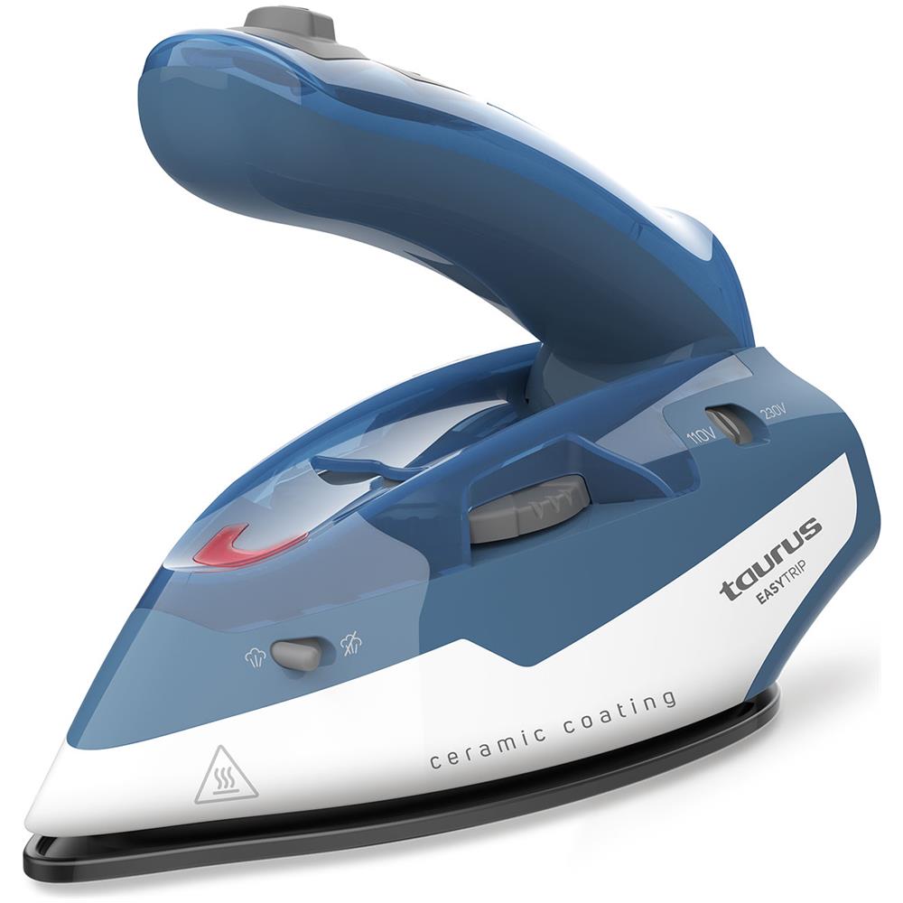 EasyTrip Ferro da stiro a secco e a vapore Piastra in Ceramica 1000 W Blu, Bianco - Foto 2