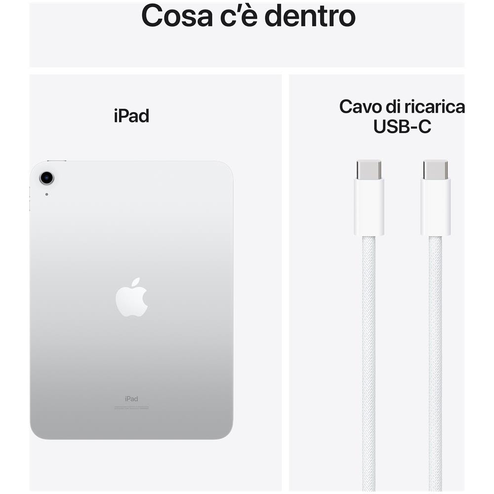 iPad 10th Gen (2024) 10.9" A14 64GB Wi-Fi Argento - Foto 3
