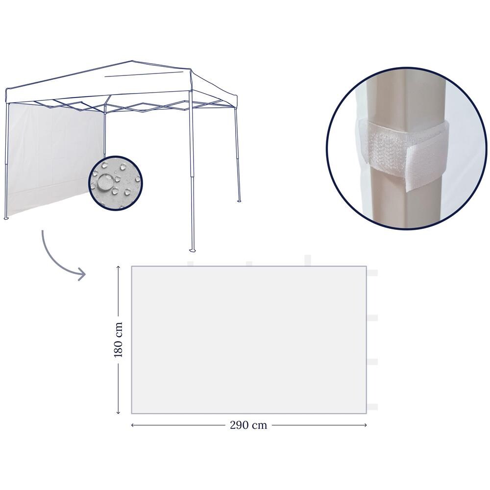 1 Parete Laterale Per Gazebo 3X3 - Foto 2