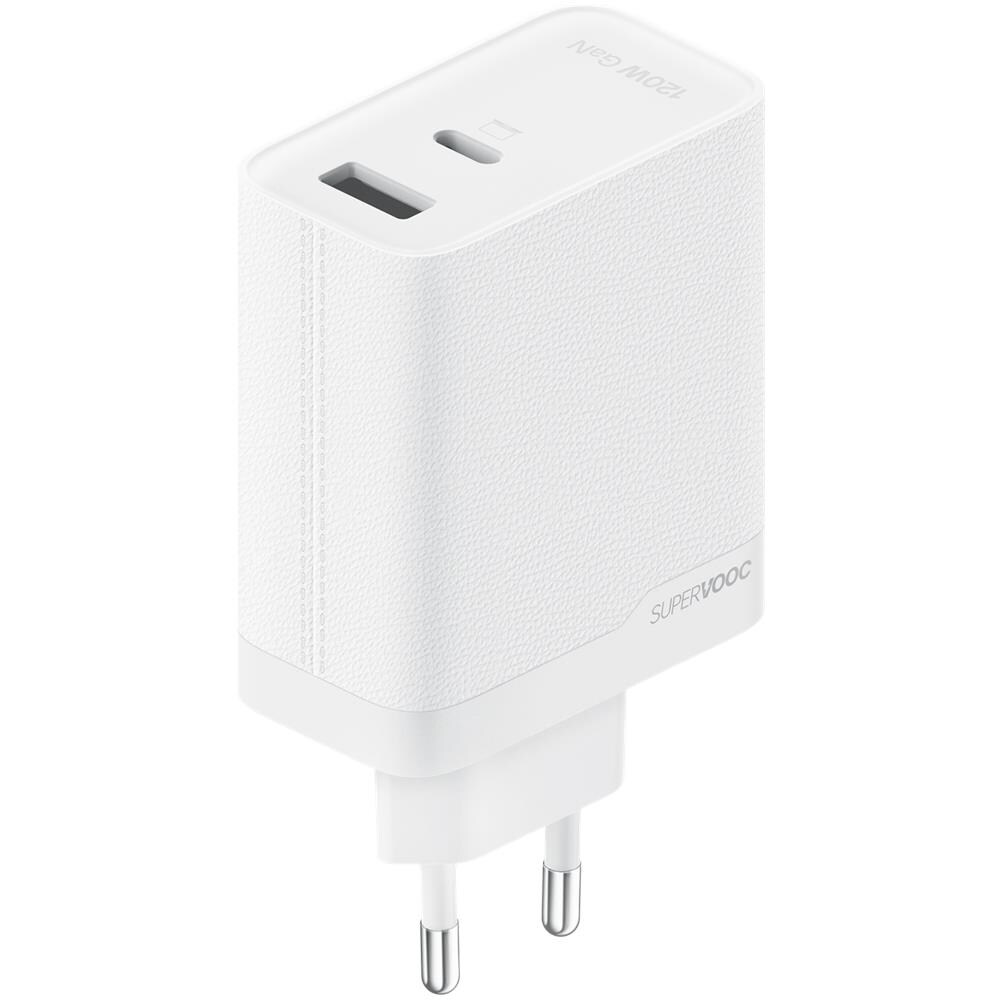 SUPERVOOC 120W Dual Ports GaN Power Adapter Kit White - Foto 1