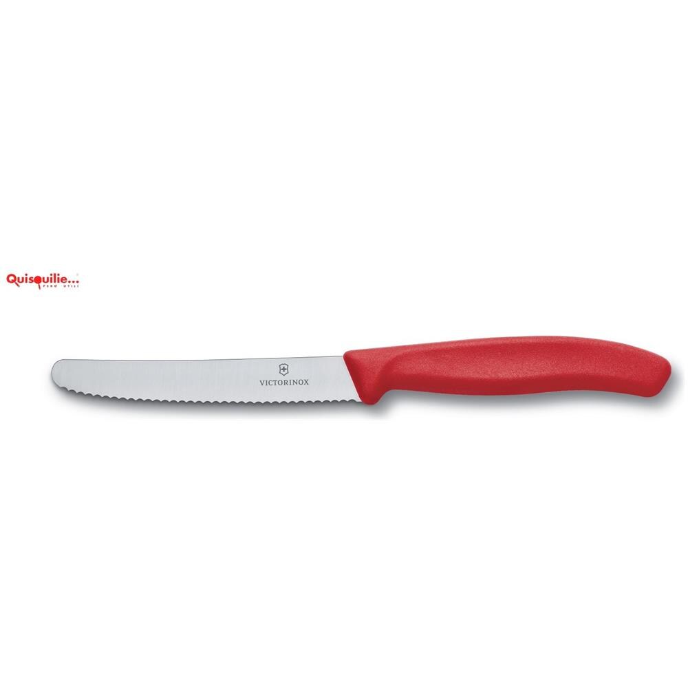 Coltello da tavola ondulato manico rosso - Foto 6