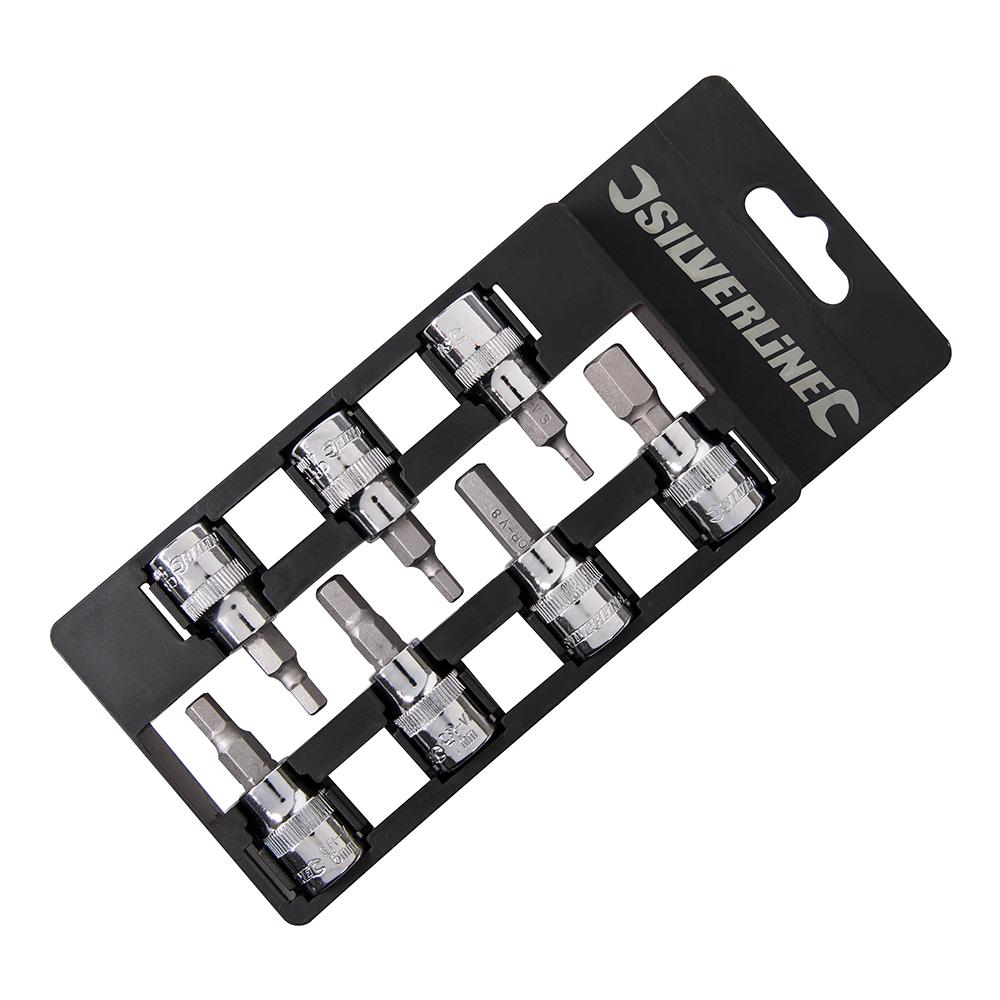 225127 Set Di Punte Esagonali Per Cacciavite Da 3/8'' 7 P. zi Esagonale 3 - 10 Mm - Foto 1