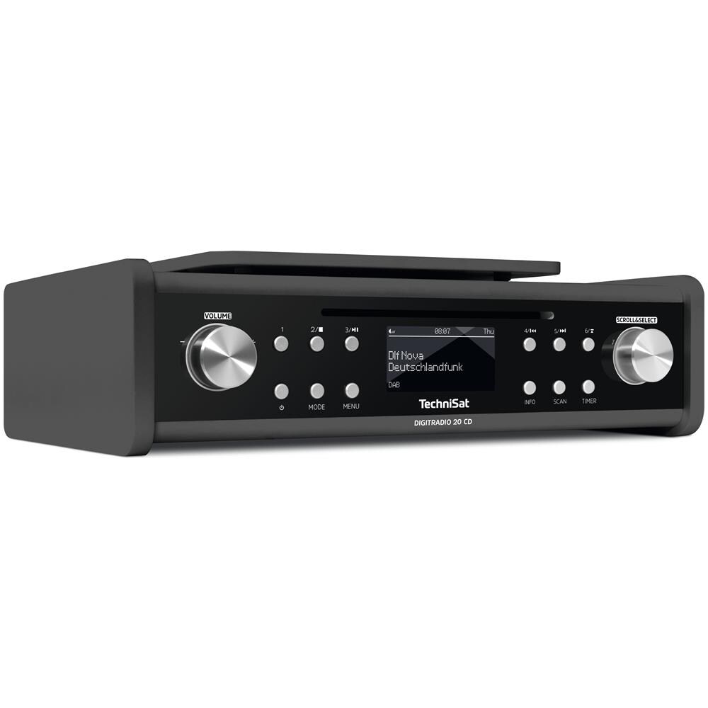 0000/4999 20 CD unterbau della cucina di orologi di Digit della radio (lettore CD, Timer, uscita cuffie, AUX IN) nero - Foto 2